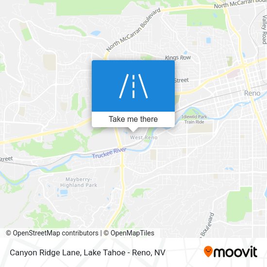Canyon Ridge Lane map
