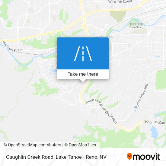 Caughlin Creek Road map