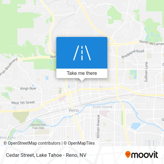 Cedar Street map