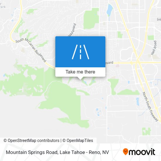 Mountain Springs Road map