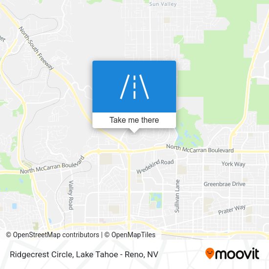 Ridgecrest Circle map