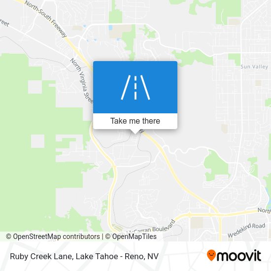Ruby Creek Lane map