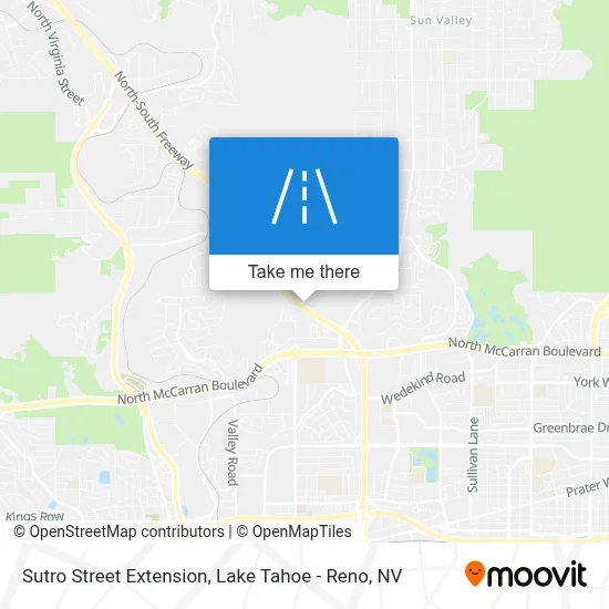 Sutro Street Extension map