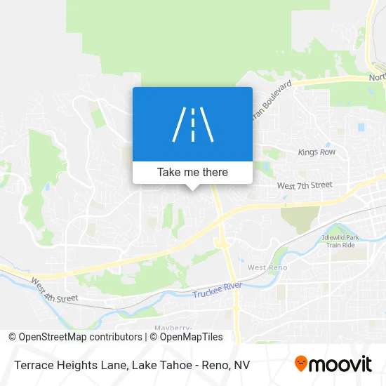 Terrace Heights Lane map