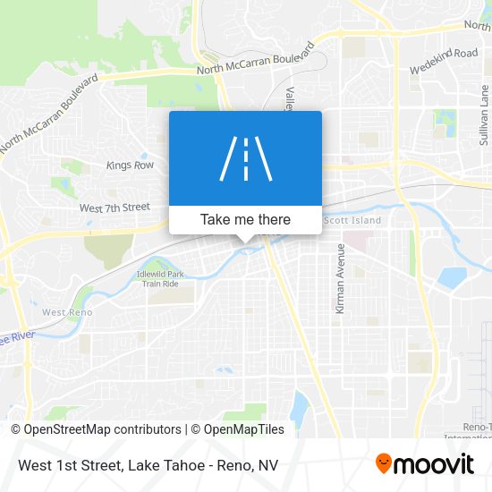 West 1st Street map