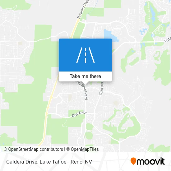 Caldera Drive map