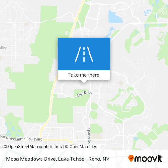 Mesa Meadows Drive map