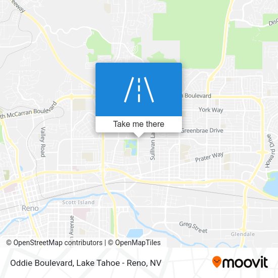 Oddie Boulevard map