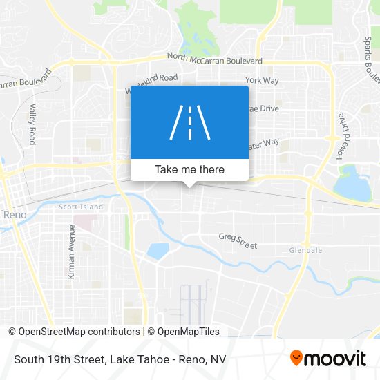 South 19th Street map