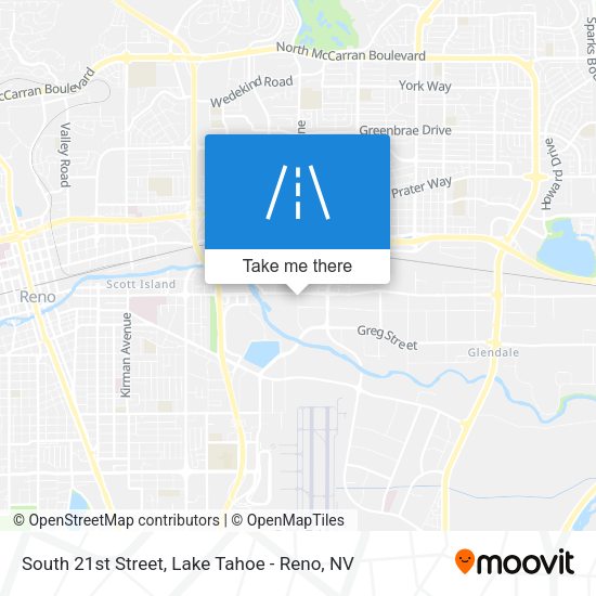 South 21st Street map