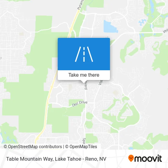 Table Mountain Way map