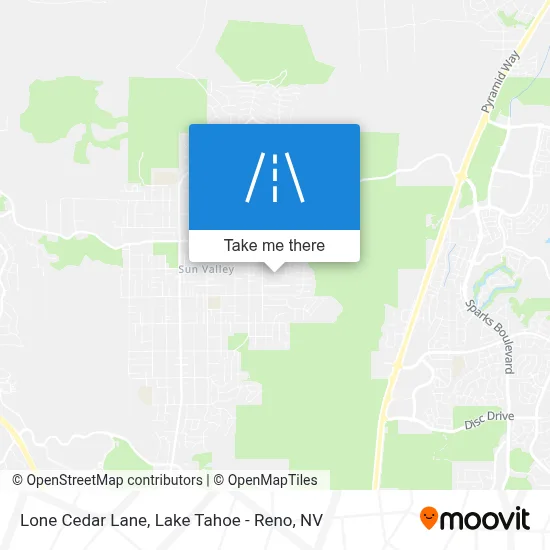 Lone Cedar Lane map