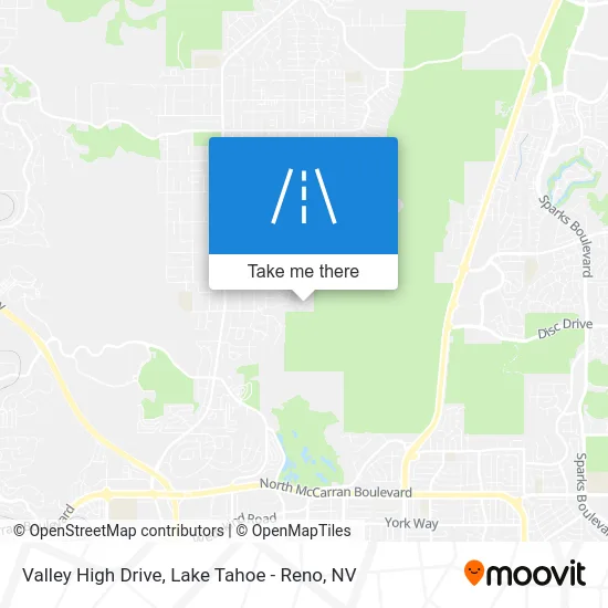 Valley High Drive map