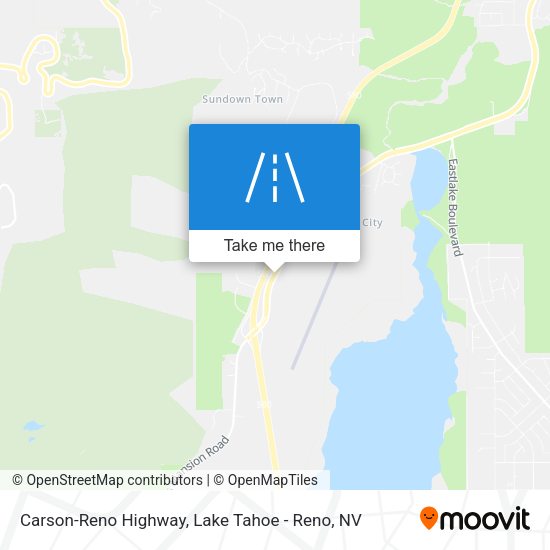 Carson-Reno Highway map