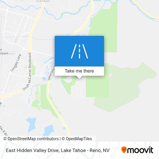 Mapa de East Hidden Valley Drive