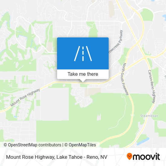 Mount Rose Highway map