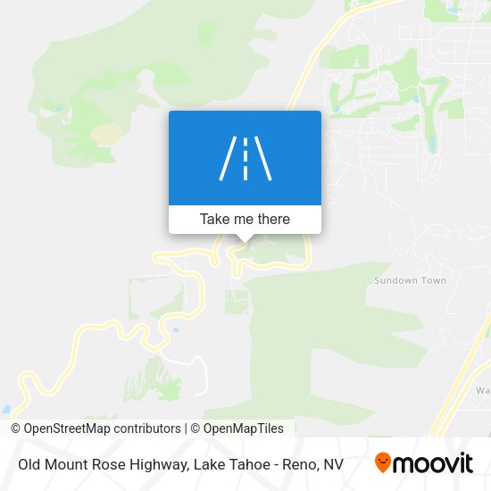Old Mount Rose Highway map