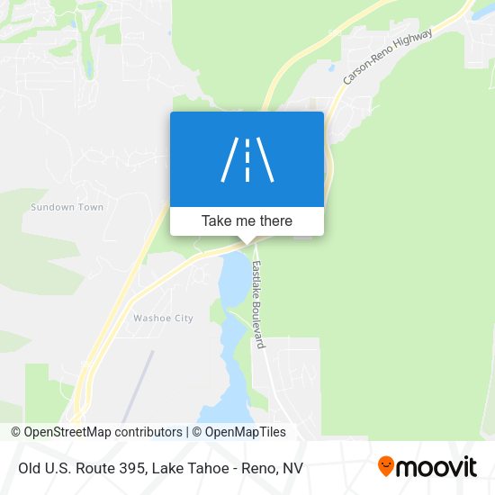 Old U.S. Route 395 map