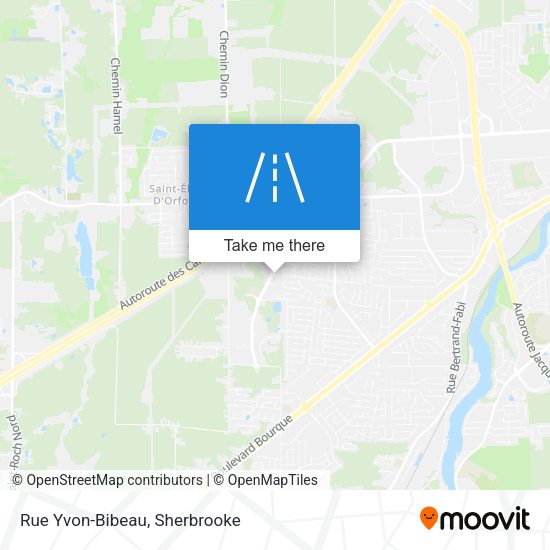 Rue Yvon-Bibeau map