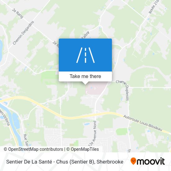 Sentier De La Santé - Chus (Sentier B) map