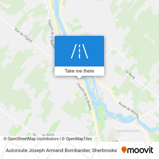 Autoroute Joseph-Armand Bombardier map