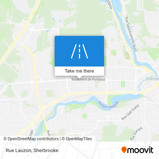 Rue Lauzon map