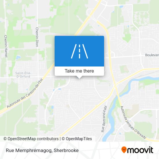Rue Memphrémagog map