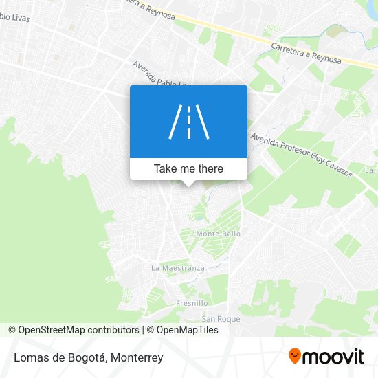 Lomas de Bogotá map