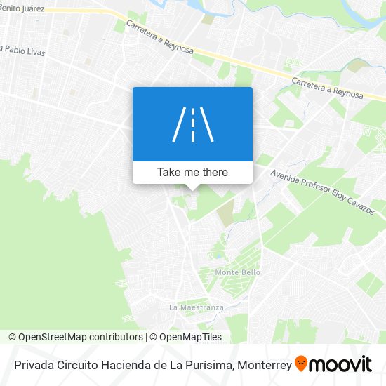 Mapa de Privada Circuito Hacienda de La Purísima