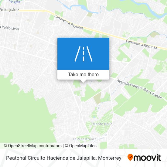 Peatonal Circuito Hacienda de Jalapilla map