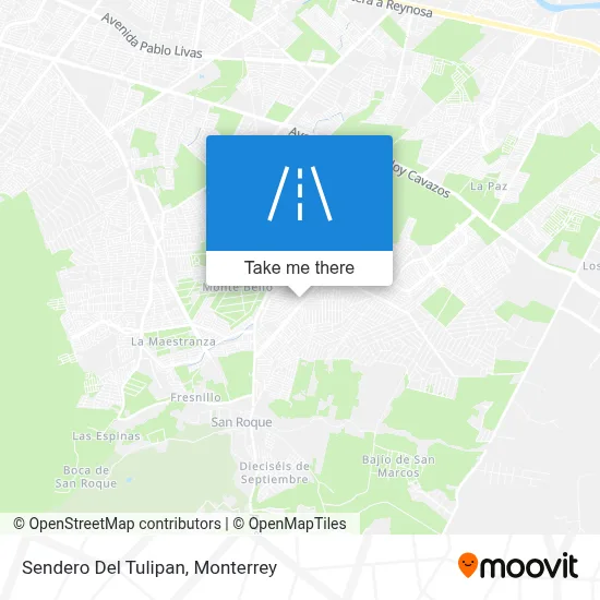Sendero Del Tulipan map