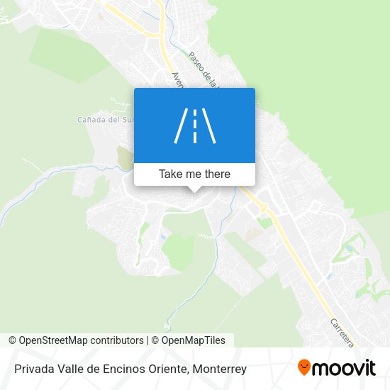 Mapa de Privada Valle de Encinos Oriente