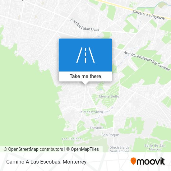 Camino A Las Escobas map