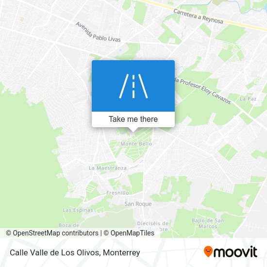 Calle Valle de Los Olivos map