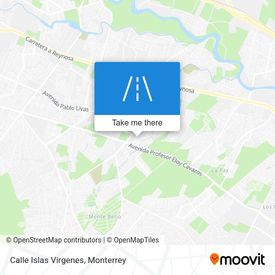 Mapa de Calle Islas Virgenes