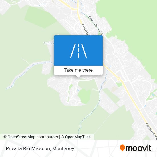 Privada Río Missouri map