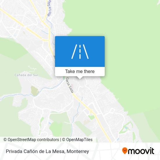 Privada Cañón de La Mesa map