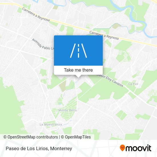 Paseo de Los Lirios map