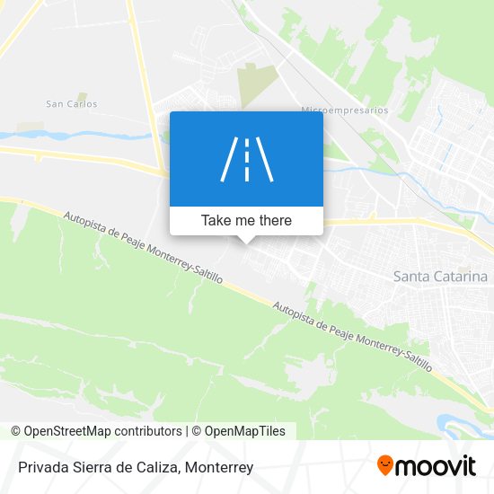 Privada Sierra de Caliza map