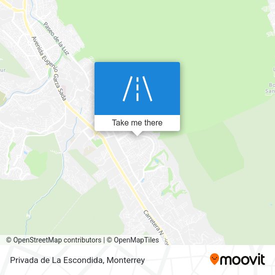 Mapa de Privada de La Escondida