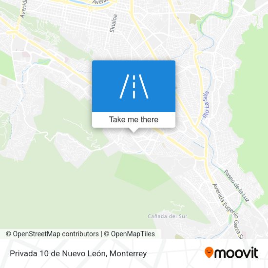 Mapa de Privada 10 de Nuevo León