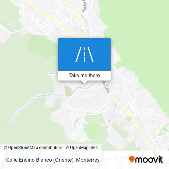 Mapa de Calle Encino Blanco (Oriente)