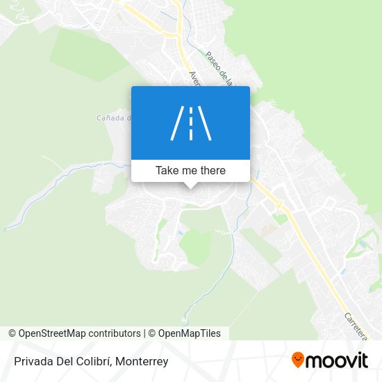 Privada Del Colibrí map
