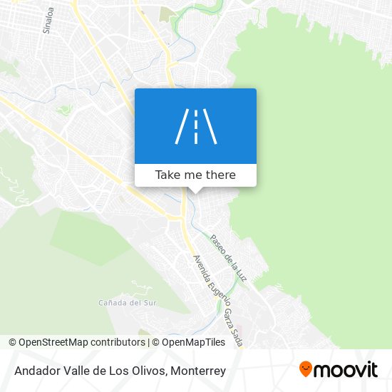 Andador Valle de Los Olivos map