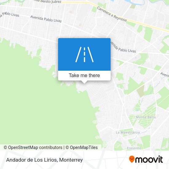 Andador de Los Lirios map