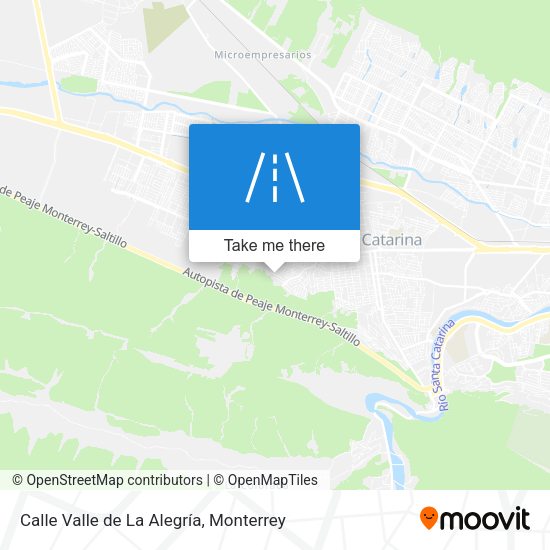 Mapa de Calle Valle de La Alegría