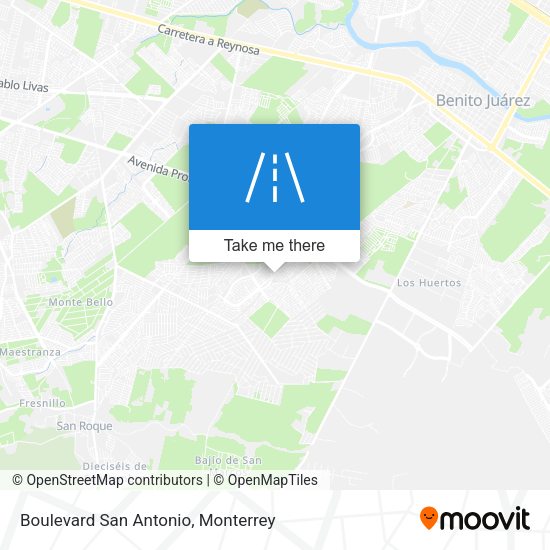 Boulevard San Antonio map