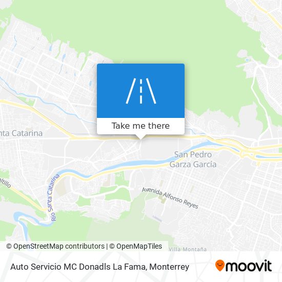 Auto Servicio MC Donadls La Fama map