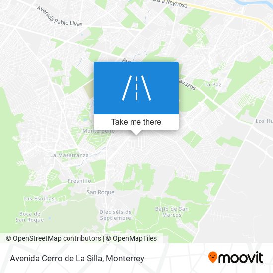 Mapa de Avenida Cerro de La Silla