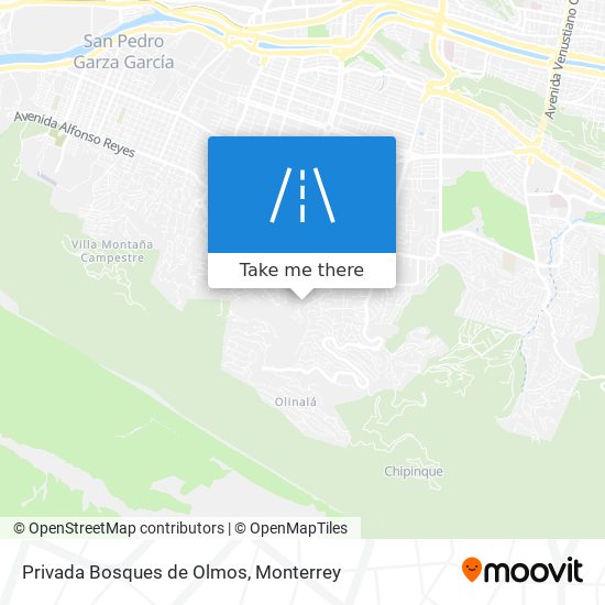 Privada Bosques de Olmos map